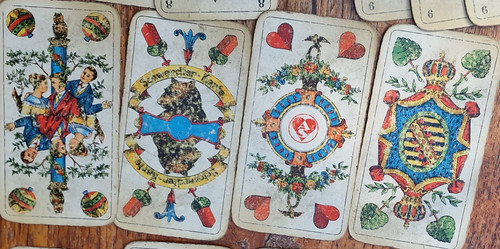 Altes kartenspiel von - von, as