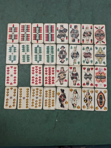 Antike alte spielkarte - alte,