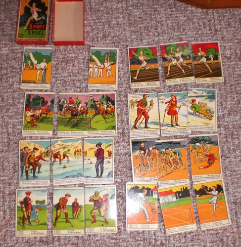 Antikes kartenspiel sport - -,