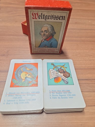 Antikes quartett kartenspiel - antikes,